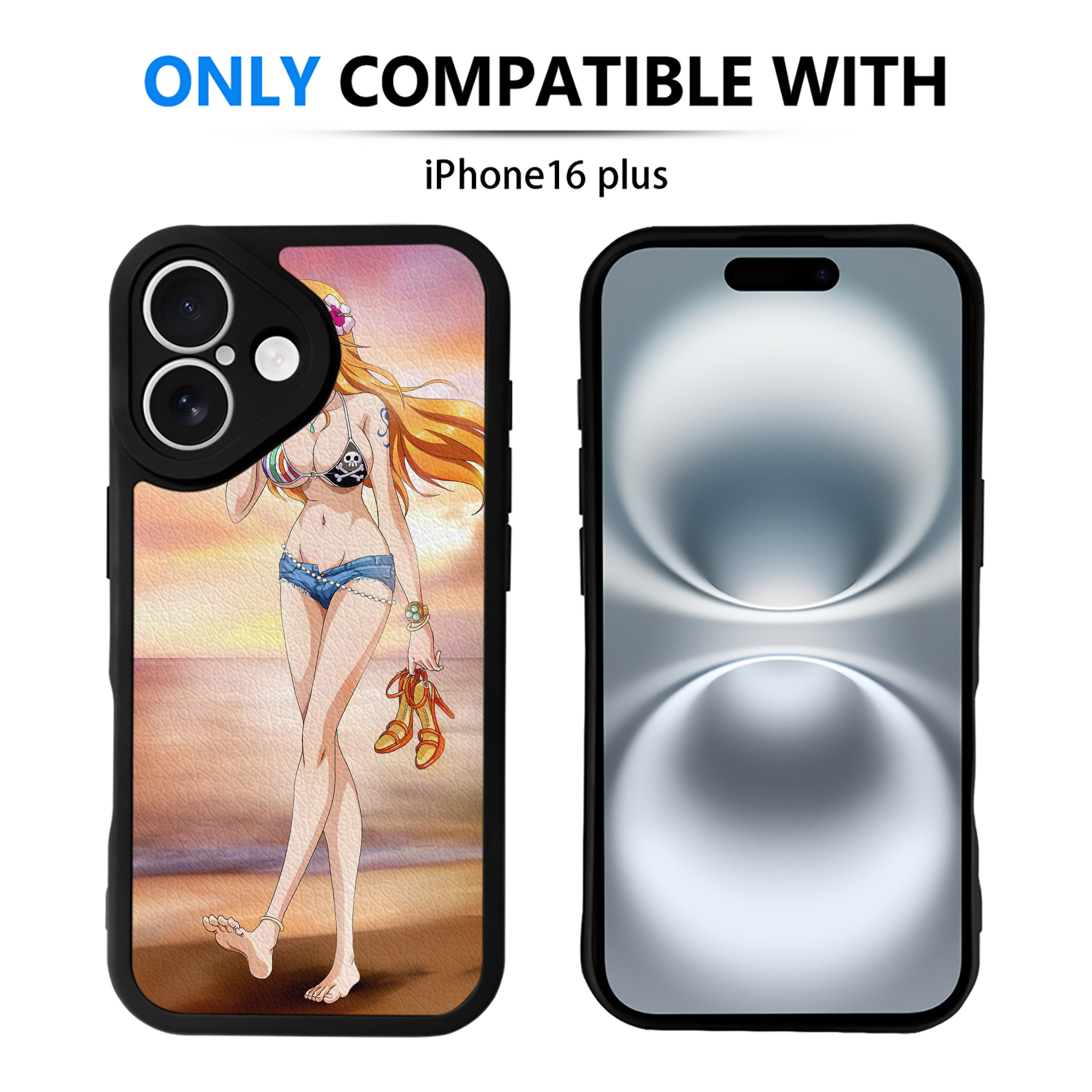 （画像用） ワンピース ONE PIECE 【iPhone 16シリーズ対応】シリコンスマホケース（レザー調） 材質：シリコン